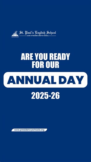 𝐆𝐞𝐭 𝐑𝐞𝐚𝐝𝐲 𝐭𝐨 𝐑𝐨𝐜𝐤 𝐭𝐡𝐞 𝐒𝐭𝐚𝐠𝐞! 🎸✨ Get ready to experience the electrifying excitement of Annual Day at St. Paul’s English School! With spectacular performances, vibrant energy, and unforgettable moments, the stage is set for a celebration that truly rocks. Let the countdown begin! . . . . . . . . . . #AnnualDayCelebrations #GetReadyToRock #StageIsSet #SchoolEvents #StudentTalent #GrandCelebration #PresidencySchools #EventCountdown #CelebrateTogether PGS #spes #stpaulsenglish