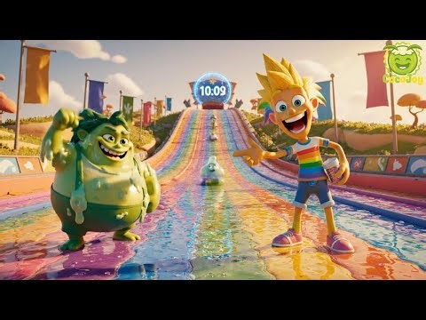 Rainbow Rick & Slime Sammy: The Magic Rainbow Slime Race! | Funny Colorful Slime for Kids | ASMR Fun