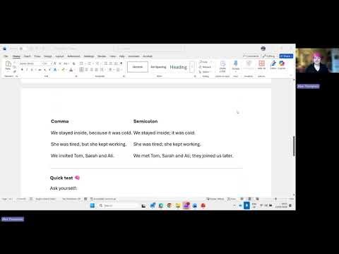Semi colon usage - when and how to use them