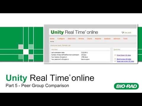 Bio-Rad Unity Real Time online Training - Part 5 - Peer Group Comparison