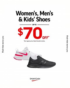 Save on all the things you need to get moving this spring. Save up to 50% off* our regular price. Select brands and styles. | Sport Chek