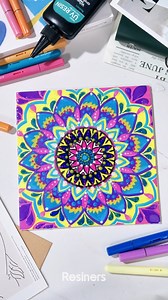 When Mandala meets resin... Turn out to be fantastic✨How do you think?⁠ ⁠ After coloring, we added UV resin to lock in the colors and make it look glossy and crystal-clear. We also use the G3 curing machine to help cure the UV resin quickly and evenly.⁠ ⁠ What you’ll need...⁠ – A canvas panel⁠ – A compass⁠ – Acrylic paint pens⁠ – Colored markers⁠ – UV resin 🔗https://bit.ly/4r2fowK – G3 curing machine ⁠🔗https://bit.ly/4ajqZ4g ⁠ Tap ❤️ if you like this idea! #Resiners #mandalas #mandalaartist #U