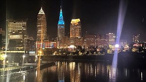 What goes into the nightly lightings of Cleveland's Terminal Tower?