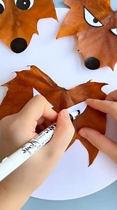 Leaf Fox Faces Craft 🍃🦊 #leaf #fox #faces #craft #diy #nature #kids #creative #fun #art | paper craft ideas