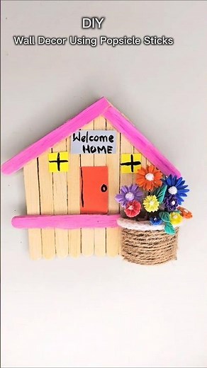 DIY Trending Wall Decor Using Popsicle Sticks | Easy Home Decor Craft ✨