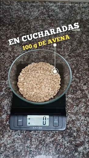Cómo se ven 100 gramos de avena en cucharadas #avena #dieta #alimentossanos