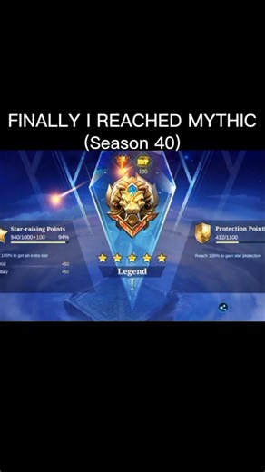 FINALLY I REACHED MYTHIC (Season 40) #Mythic #Season40 #LegendToMythic #Victory #EpicWin