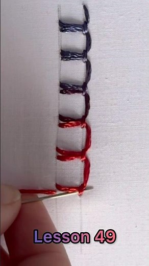 Mirrored Blanket Stitch Tutorial | Hand Embroidery for Beginners #49