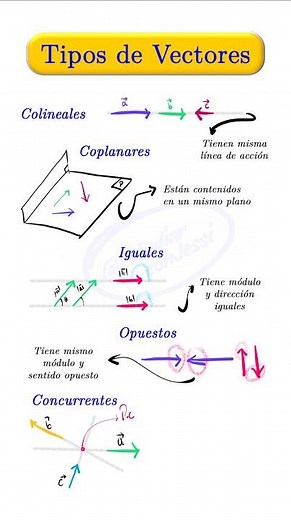 Tipos de vectores #matematicas #maths #eso #physics
