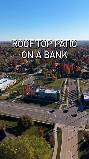 First State Bank in Rochester Hills that we provided a full landscape installation. The amount of details on the building are crazy. #firststatebank #firststate #commercial #landscape #rooftop | Marino's Landscape