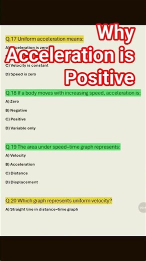 Why Acceleration Is Positive || Does Speed Depend upon acceleration? || JKSSB/ JKPSC & BOARD EXAMS |