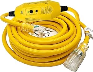 25 ft GFCI Extension Cord - Outdoor Extension Cord Waterproof - Heavy Duty Outdoor Extension Cords 25 ft - Watts Wire - 25' Grounded - GFI Cord - extensiones electricas