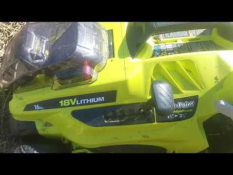 Ryobi P1100 16" Battery Powered 18v Electric lawnmower review (TESTED ON HIGH BUSH)
