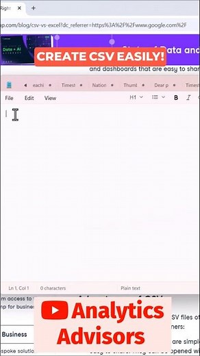 Creating a CSV File in Notepad: A Quick Guide #shorts