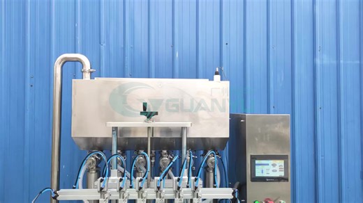 Automatic 6 Nozzles Filling Machine Chemicals Cosmetic Cream Fluid Paste Body Lotion Shampoo Detergent Liquid Filling Machine