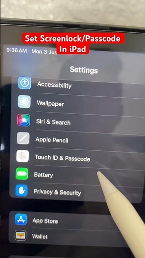 How to set Screenlock/ passcode in iPad #ipad #techiebaatein