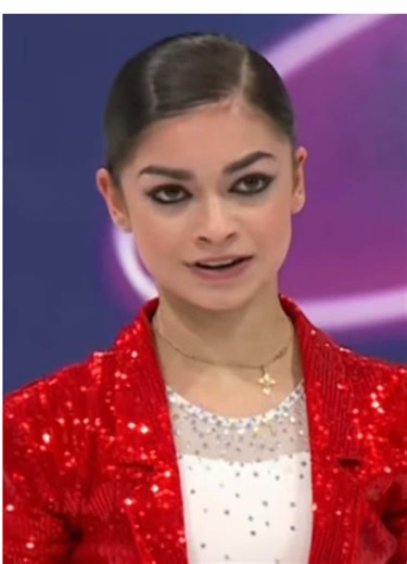 The queen is here! Short Program FS #milanocortina2026 #adeliyapetrosian #figureskating #shortprogram #winterolympics2026