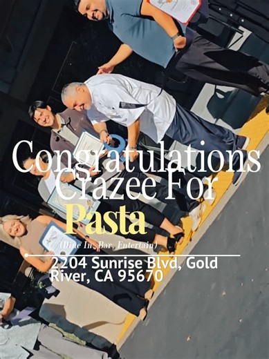 If you’re Crazee For Pasta, Rancho Cordova’s newest spot is a MUST-TRY! 🍝✨ ​We had the best time celebrating the official Ribbon Cutting & Grand Opening for Crazy For Pasta! A huge thank you to the Rancho Cordova Chamber of Commerce, city council members, and local officials for coming together to support local business. ​Shoutout to the team for the incredible hospitality and insanely good food. 🤤 Drop by and show them some love! ​📍 Crazee For Pasta | Rancho Cordova, Ca