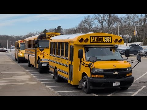 Tech Buses COMING Into the HS and me looking for midterm bus and talking to Bus Driver Mike READ DEC