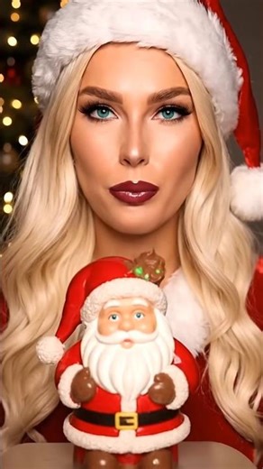 Santa Claus Chocolate 🎅🍫 ASMR Eating | Glowing Secret Inside ⚡ #shorts #oddlysatisfying