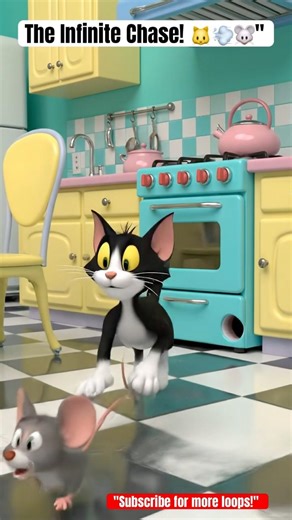 The Pursuit of Meow-ment! Perfect Loop 🐱🐭 #shorts #catlove