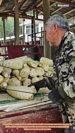 The Art of Perforating Bamboo Shoots for Processing Preparation