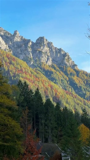 Lake Jasna looks magical with fall colors! #slovenia #slovenija #sloveniatravel