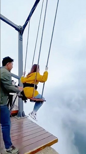 Rope SNAPS Mid-Swing! Tourist Plummets from Sky 😱💥 #HeartStopper #ExtremeChallenge
