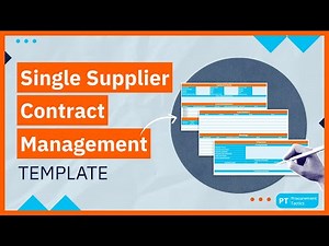 Single Supplier Contract Management Template