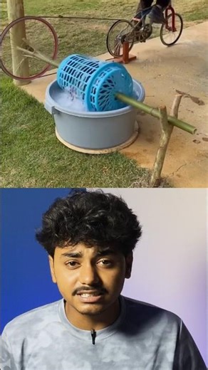 This Girl Built a Washing Machine Without Electricity ! #shorts