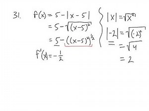 Derivative of Absolute Value Functions