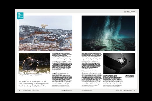 INTERVIEW WITH DAVID DUCHEMIN The Canadian wildlife photographer gives Niall Hampton a flavour of his latest book Light, Space & Time, and his talk at The Photography Show! Read David's in-depth interview in issue 291 of Digital Camera Magazine. David duChemin is a Photographer and adventurer based on Vancouver Island in Canada. After working as a comedian, he became a humanitarian photographer for global non-governmental organisations. A life-changing accident in Italy in 2011 resulted in duChe
