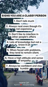 Signs you are a classy person #story #information #lifestory #quotes | Yuyun Setiiawan
