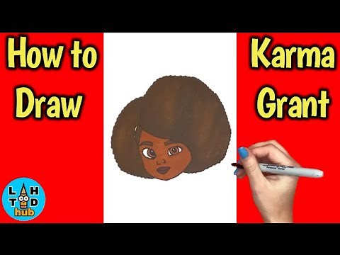 How to Draw Karma Grant | Karma’s World Art Lesson