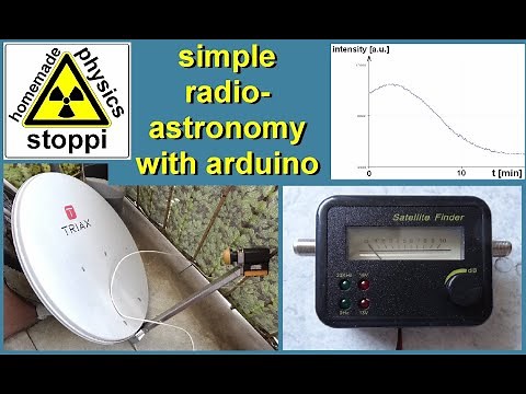 Simplest radio astronomy with a satellite dish, a satfinder and Arduino - einfachste Radioastronomie