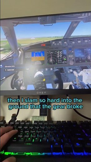 MSFS is so hard on keyboard 😭#msfs2024 #737max #aviation #hardlanding