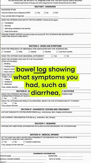IBS VA Rating Explained: Why a Daily Symptom Log Can Help Your Claim