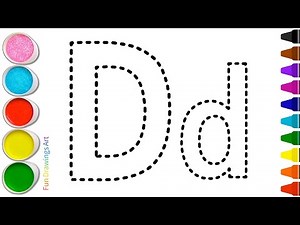 Colorful Letter D Drawing 🔠🌈 Drawing and Coloring Easy Step by Step Tutorial