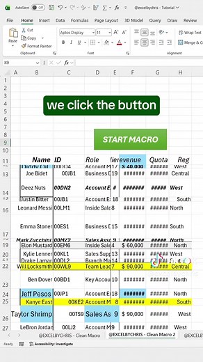 How to automate your Data Cleaning in Excel using VBA Macros! #excel #spreadsheet #corporate