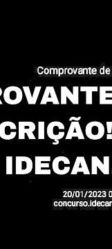 Como Imprimir Cartão Confirmação da Banca Idecan 2023 Comprovante de inscrição