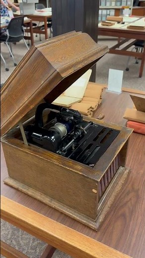 Phonograph cylinders being played on an Edison wax cylinder phonograph! #MusicHistory #Library
