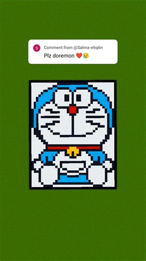 Doraemon Pixel Art Minecraft #minecraft #shorts