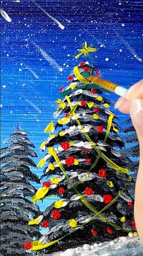 The Easiest Way to Paint a Galaxy Christmas Tree