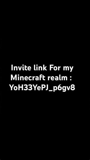 #Minecraft invite link for my realm ￼