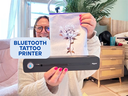 Watch step-by-step on how to use the wireless Bluetooth tattoo, printer, great for stencils on Amazon Live