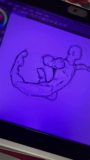 Drawing in a laptop #art #doodle #sketch #dynamicpose #trending