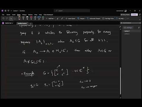 Lecture 01: Linear Lie Groups, general linear groups, orthogonal groups, unitary groups...