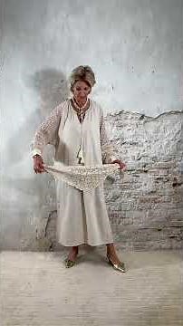 169221. Nana long dress linen & crochet