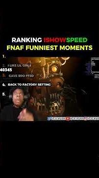 Ranking IShowSpeed's Funniest FNAF Moments. 😱