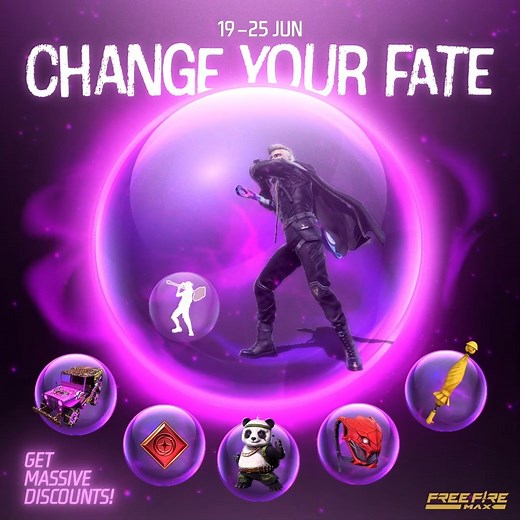 Garena Free Fire India on Instagram: "It's time to Change Your Fate: test your luck & spin! Will fortune favor you with high discounts and a lavish prize pool, or will fate test your resilience? Spin and let destiny guide you in this thrilling new event! Get ready to take a chance and rewrite your destiny! #FreeFireMAX #Booyah #IndiaKaBattleRoyale"